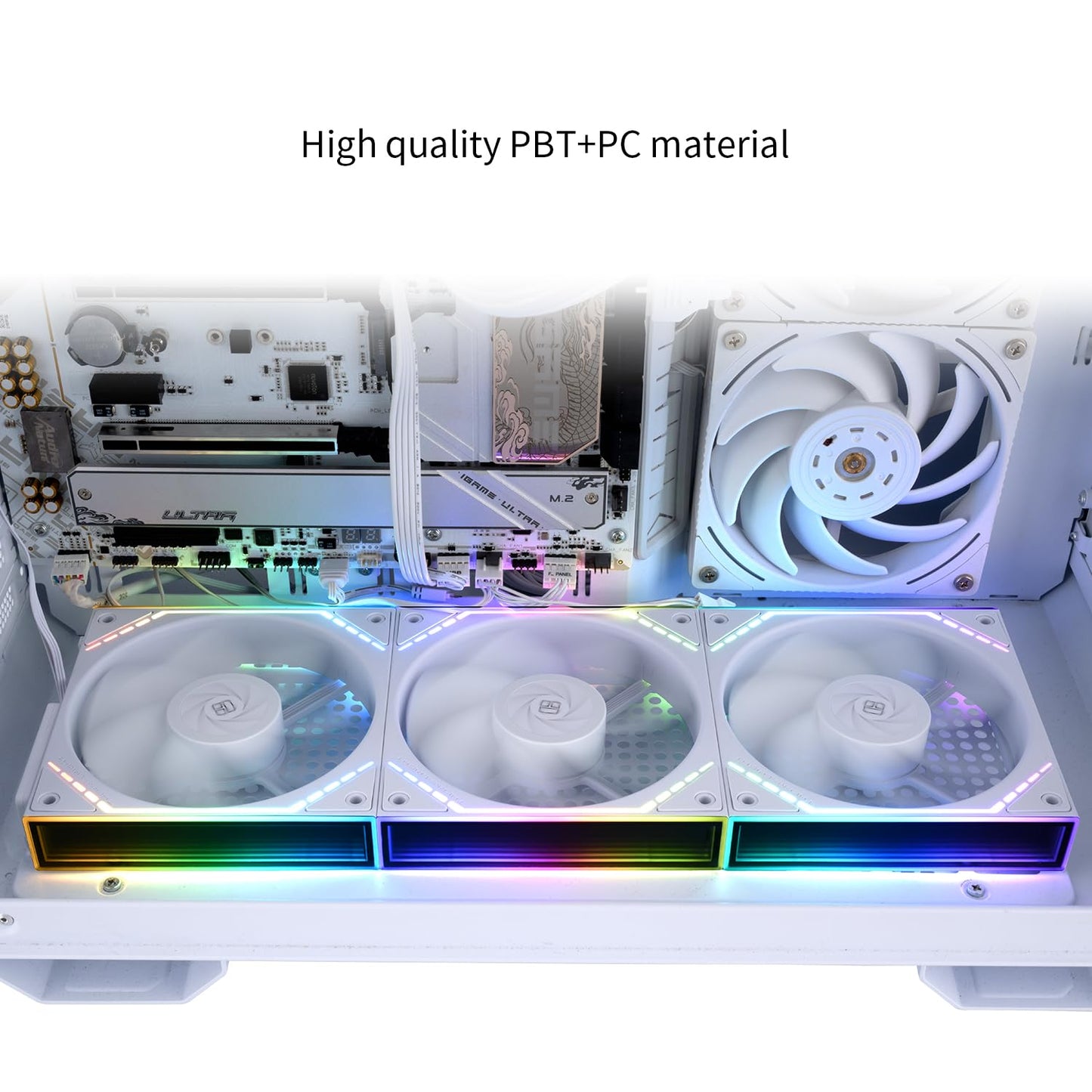 Thermalright TL-M12QRW X3 Case Fan Wireless Splicing CPU Cooler Comes with ARGB Mirror Light Effect,PC PWM Silent Cooling with 1500RPM Speed,Building