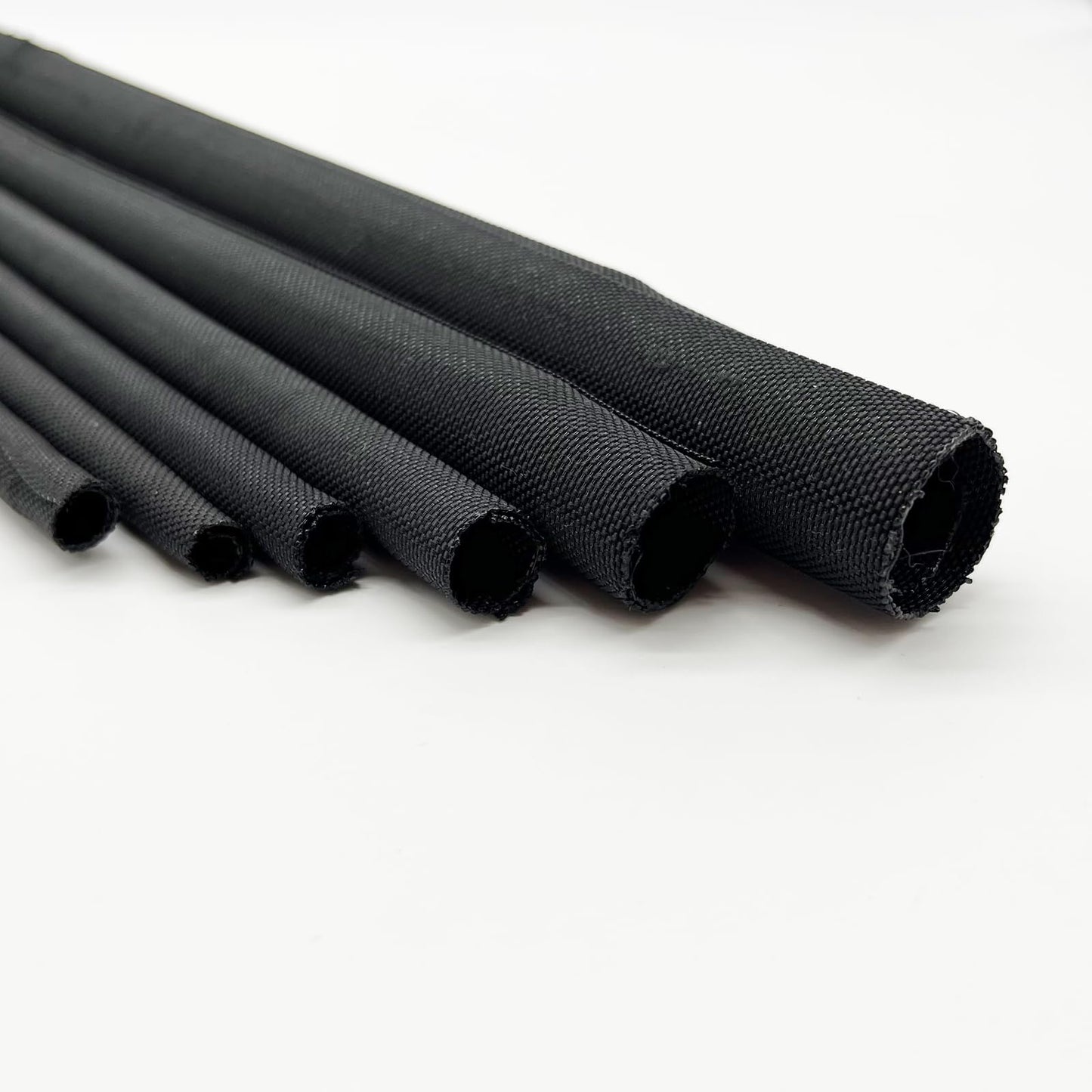 Braided Split Wire Loom Black Wire Cover Protective Harness Tubing Cable Management Self Wrap Cord Sleeve Mesh Woven 3/8"-35ft