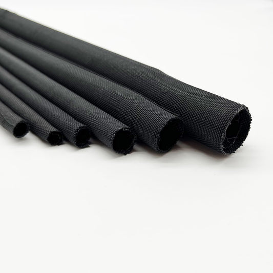 Braided Split Wire Loom Black Wire Cover Protective Harness Tubing Cable Management Self Wrap Cord Sleeve Mesh Woven 3/8"-35ft