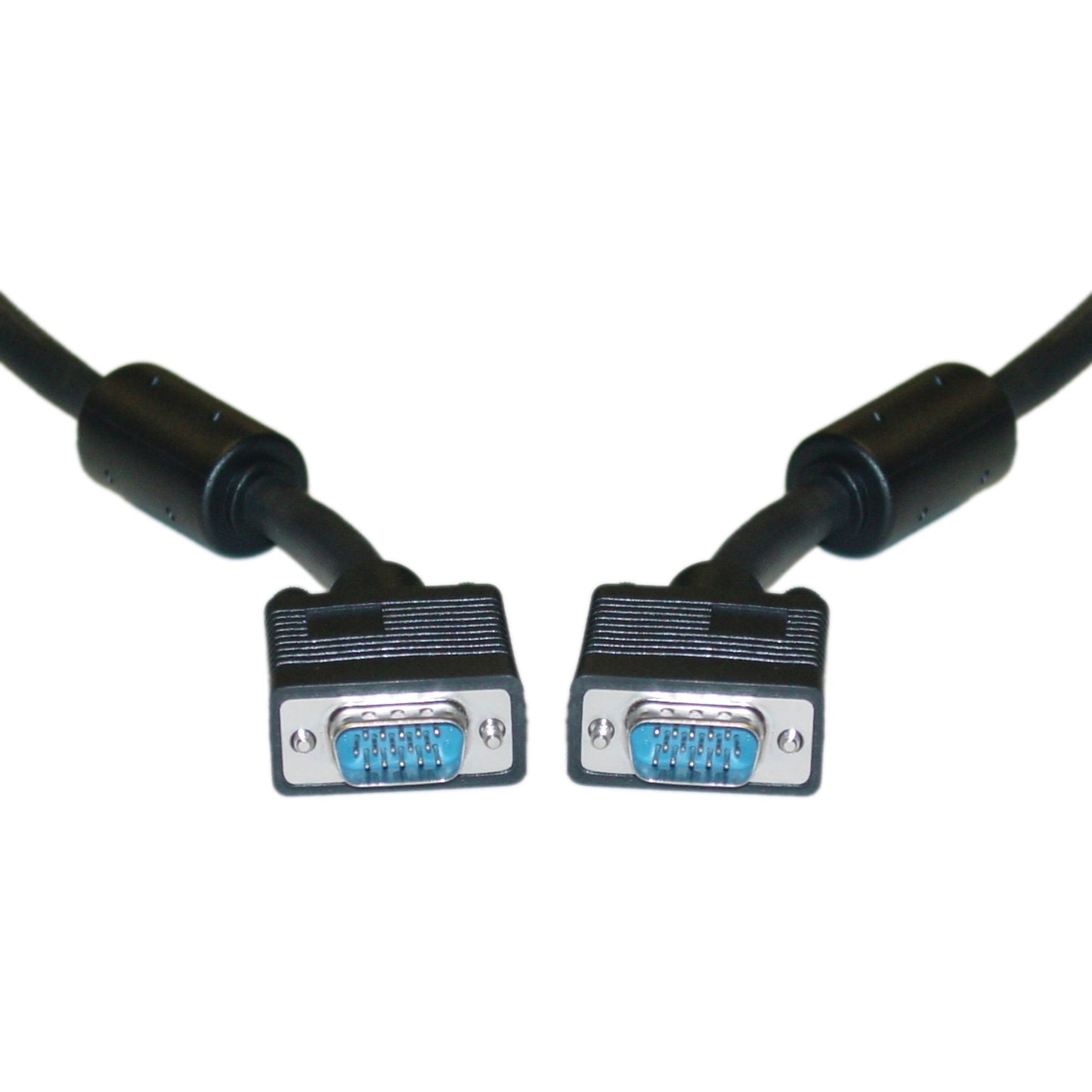 CableWholesale VGA to VGA Cable SVGA HD15 Male Coaxial Computer Monitor Cable with Ferrites, Male to Male Double Shielded HD Resolution 2048P Video