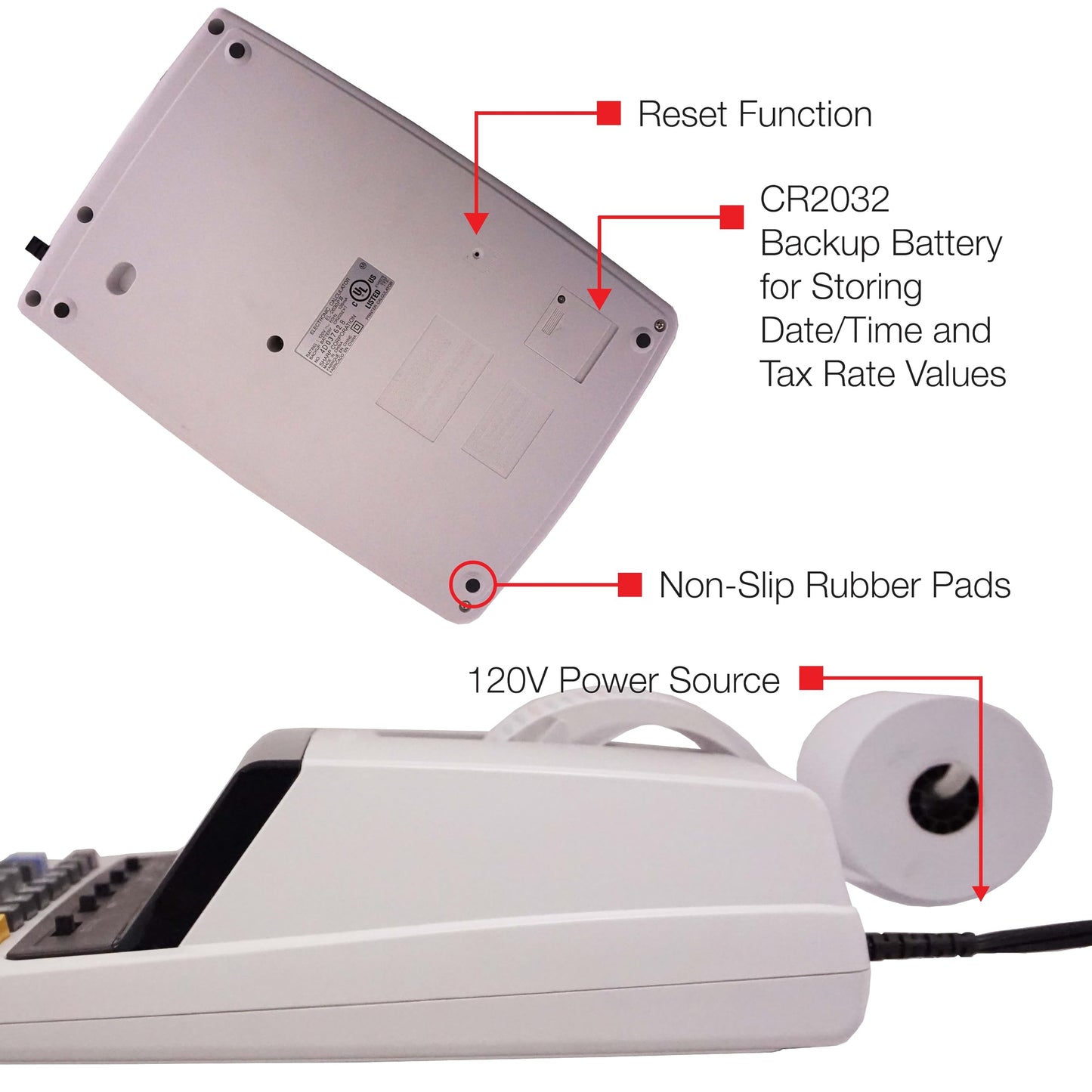 EL2630PIII Two-Color Printing Calculator, Black/Red Print, 4.8 Lines/Sec