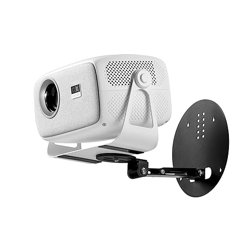 beautiebeam Projector Holder, Portable, Foldable, Multidirectional, Adjustable, 1/4 Inch Universal Screw, Maximum Load 2 kg, for Ceiling/Wall/Desk