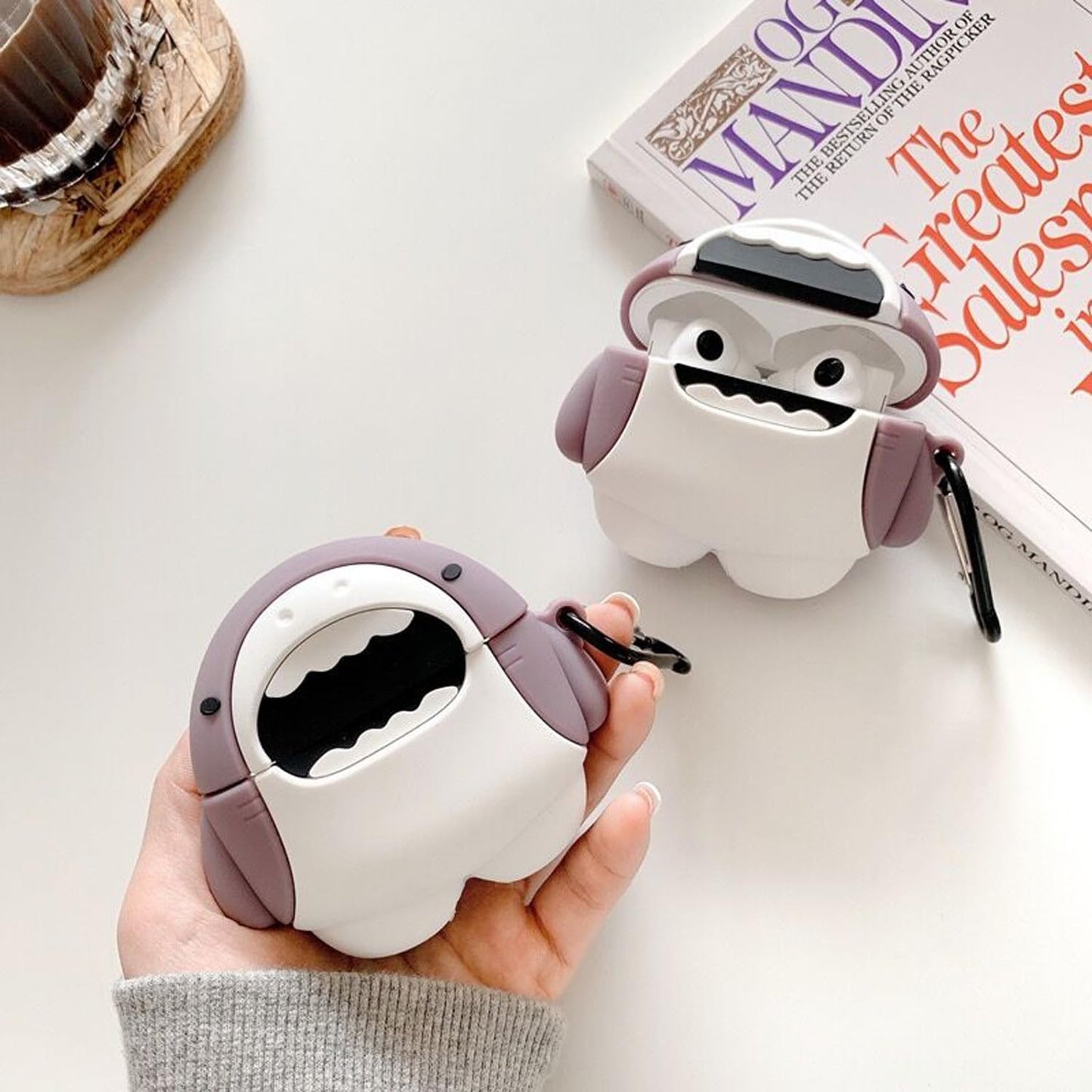 Cute Shark Case for Airpod Pro 2/1 Gen Cases 2022/2023, Funny 3D Cartoon Kawaii Cool Air pods Pro 2nd/1st Generation Silicone Cases for Apple iPod Pro