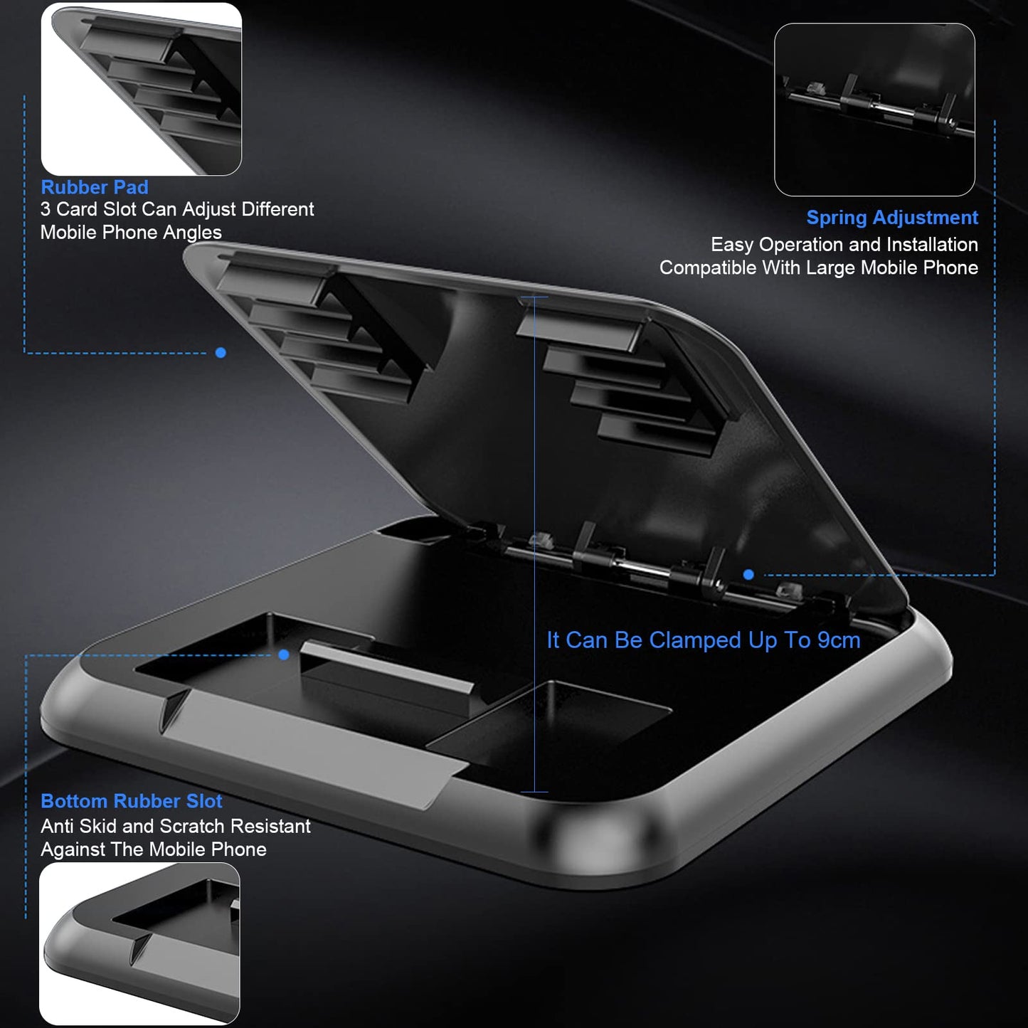 DOTAATDW Car Dashboard Phone Holder, Non Slip Phone Pad Car Phone Holder for Various Dashboards, Slip Free Desk Phone Stand