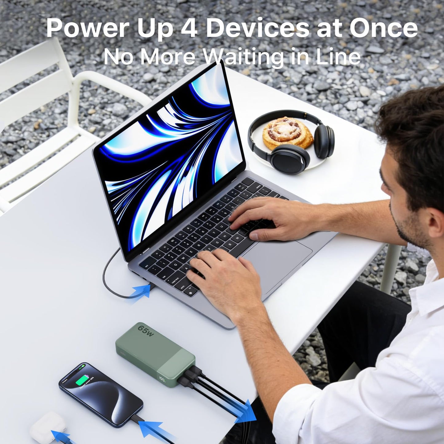 NOBIS 65W 20000mAh Portable Charger Power Bank Fast Charging