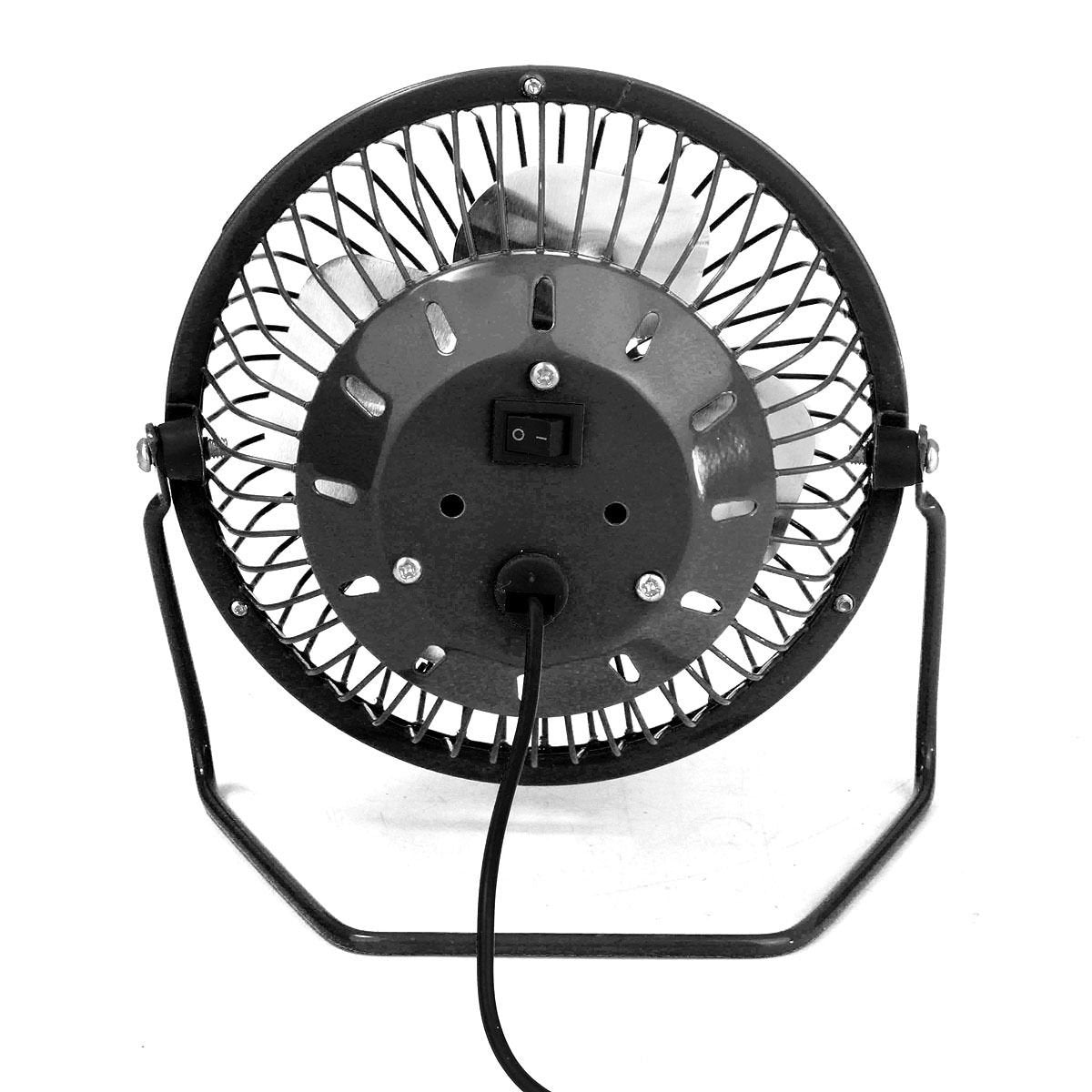 ZOMTOP 4’’ USB Mini Desk Fan - Quiet, Powerful and Metal (Black)