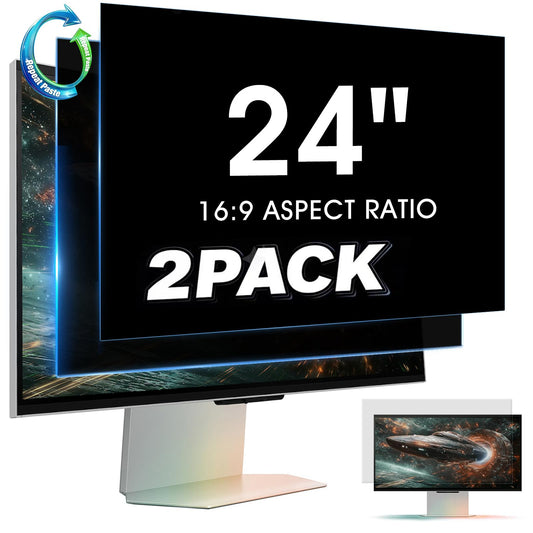 YAKAI 2 Pack 24 Inch Computer Privacy Screen for 16:9 Aspect Ratio Widescreen Monitor, Computer Monitor Privacy Filter, Removable Protector Film