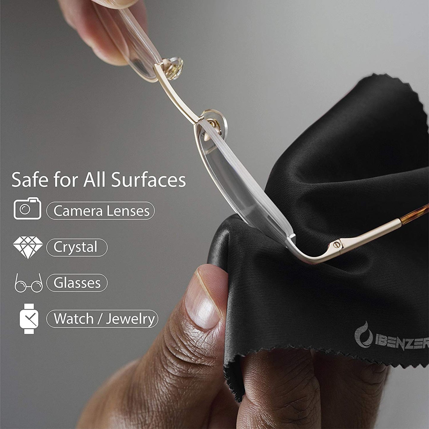 IBENZER Microfiber Cleaning Cloths for Electronics - Micro Fiber Camera Lens Cleaning Cloth, Glasses, Screens, Eyeglasses, iPad, iPhone, Cell Phone