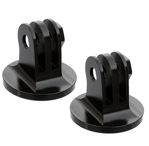 (2 Packs) Fotasy CNC Aluminum Alloy Tripod Adapter for GoPro Cameras, Metal Tripod Mount Adapter for GoPro Hero Cameras HERO2 HERO3 Hero4 Hero5 hero6