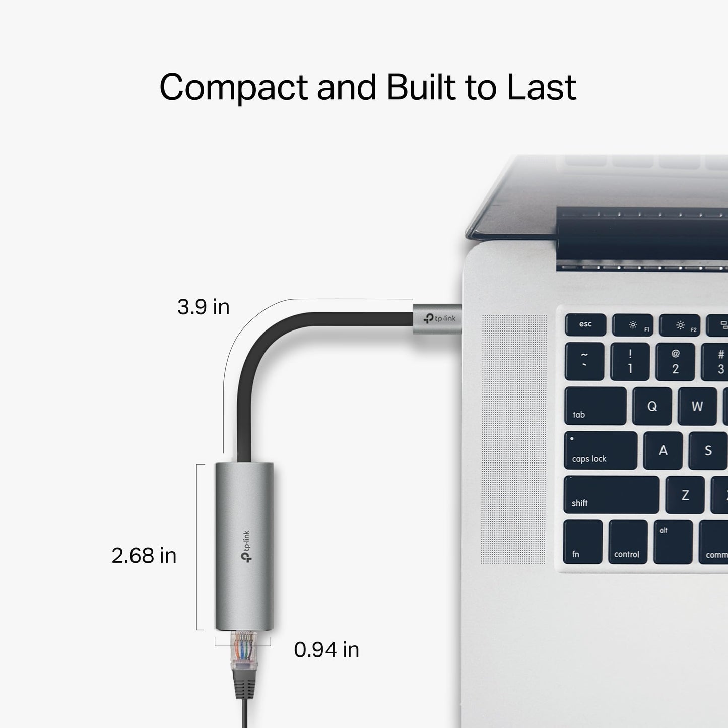 TP-Link USB C to Ethernet Adapter, 2.5 G Plug & Play Network Adapter | Type-C to RJ45 | Aluminum Alloy Case | Thunderbolt 4/3 Compatible for MacBook