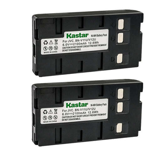 Kastar 2-Pack Battery Replacement for Panasonic HHR-V20 HHR-V40 PV-BP15 PV-BP17 VW-VBH1E VW-VBH2E VW-VBR1E VW-VBR2E VW-VBS1 VW-VBS1E VW-VBS2 VW-VBS2E