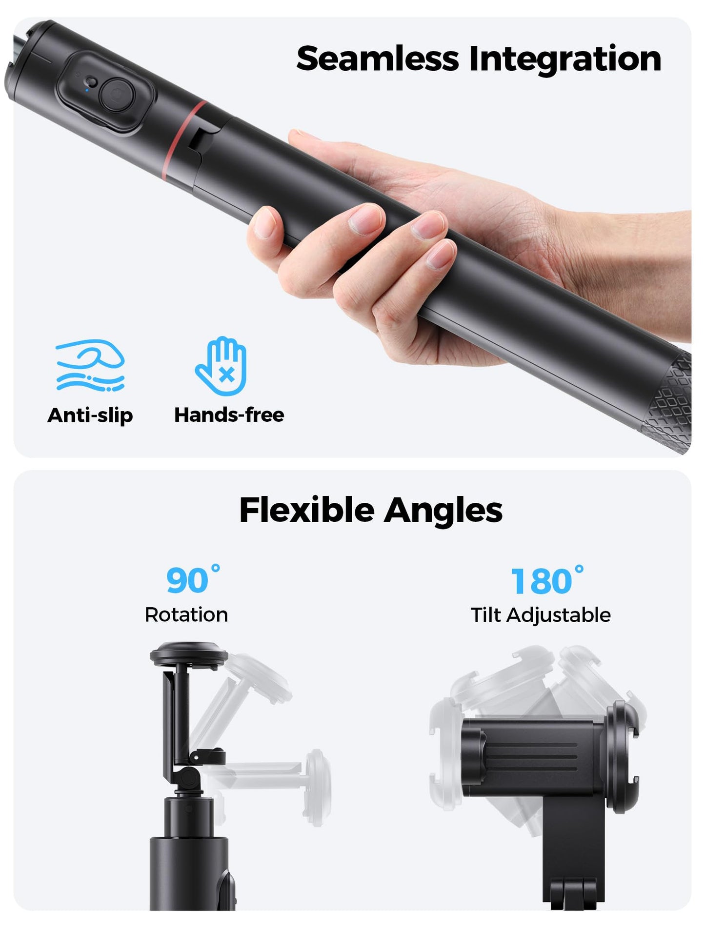 72" Phone Tripod Selfie Stick, Extendable Tripod for iPhone with Remote, Portable Cell Phone Tripod Stand for Video Recording All-in-1 Travel