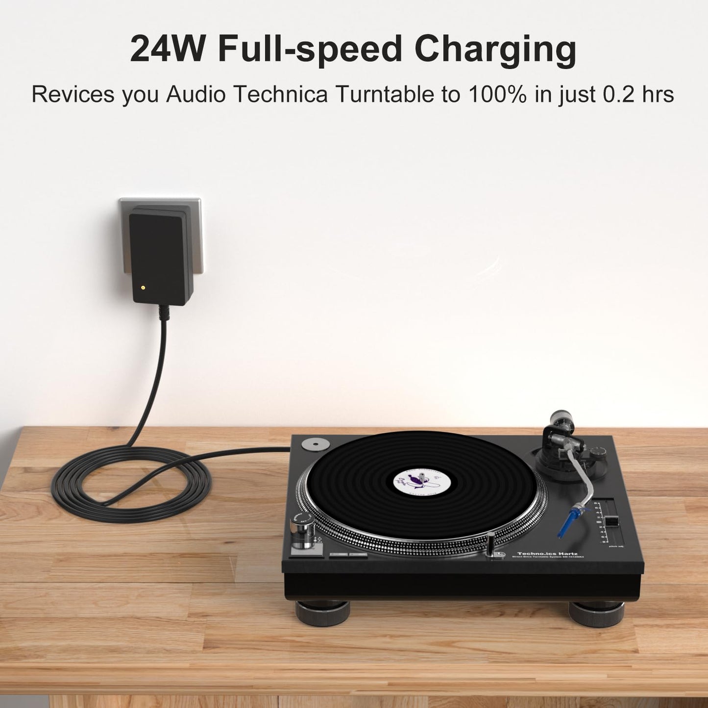 Jeestam 12V Charger Compatible for Audio Technica Turntable - Compatible for Audio-Technica AT-LP60X AT-LP60X-BK AT-LP60X-BW AT-LP60XBT-RD…