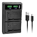 Kastar CGR-D16S LTD2 USB Battery Charger Compatible with Panasonic AG-AC90 AG-AC90P AG-AC90PJ AG-AC90PX AG-DVC7 AG-DVC7P AG-DVC15 AG-DVC15P AG-DVC30