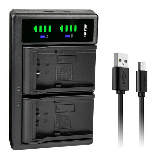 Kastar LTD2 USB Battery Charger Compatible with Panasonic AG-VBR59 AG-VBR59G AG-VBR89 AG-VBR89G AG-VBR118 AG-VBR118G VW-VBD29 VW-VBD58 VW-VBD58E-K