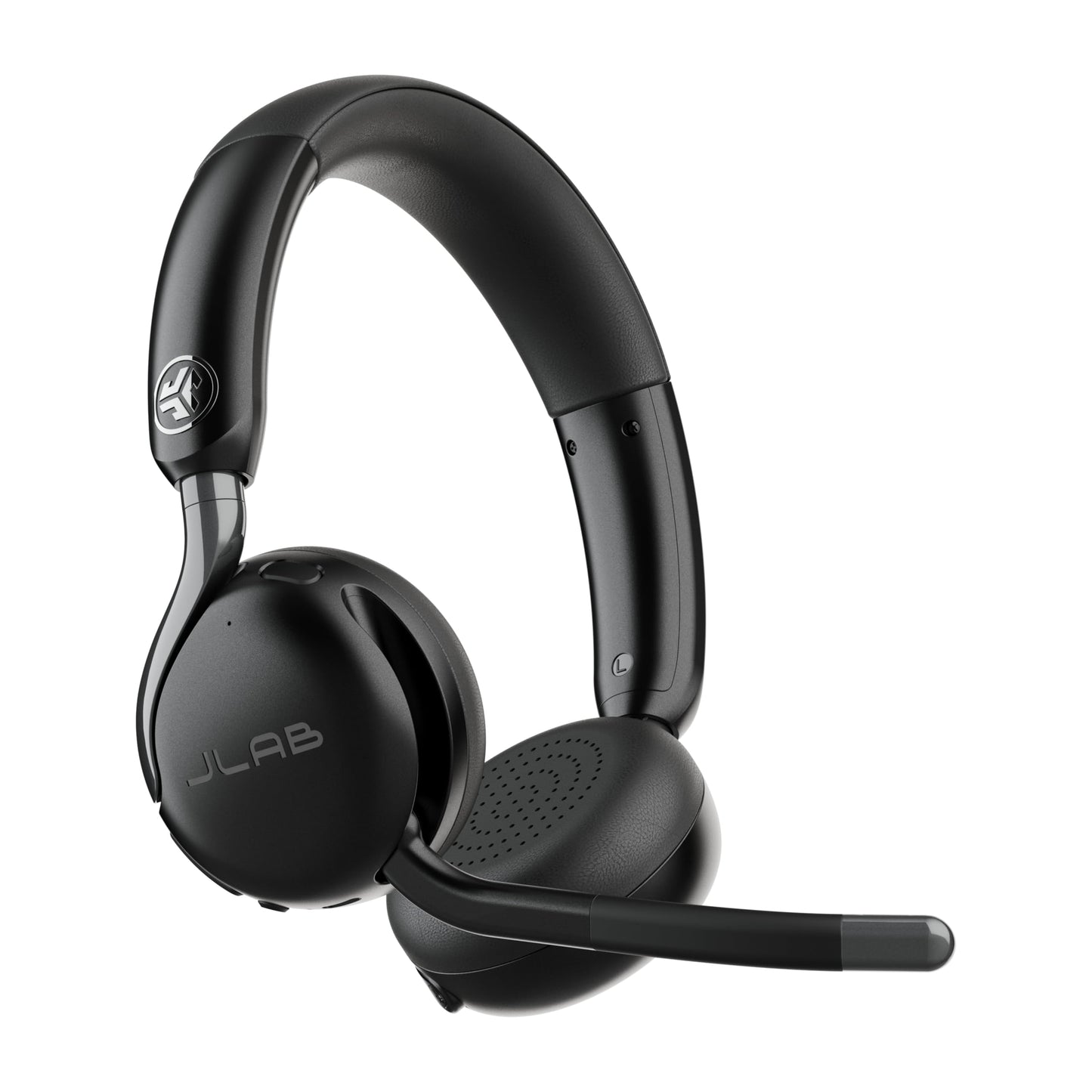 JLab, Go Work Gen 3, Wireless Headset, Boom Microphone, Noise Cancelling Mic, USB-C Dongle, Bluetooth Multipoint, Black