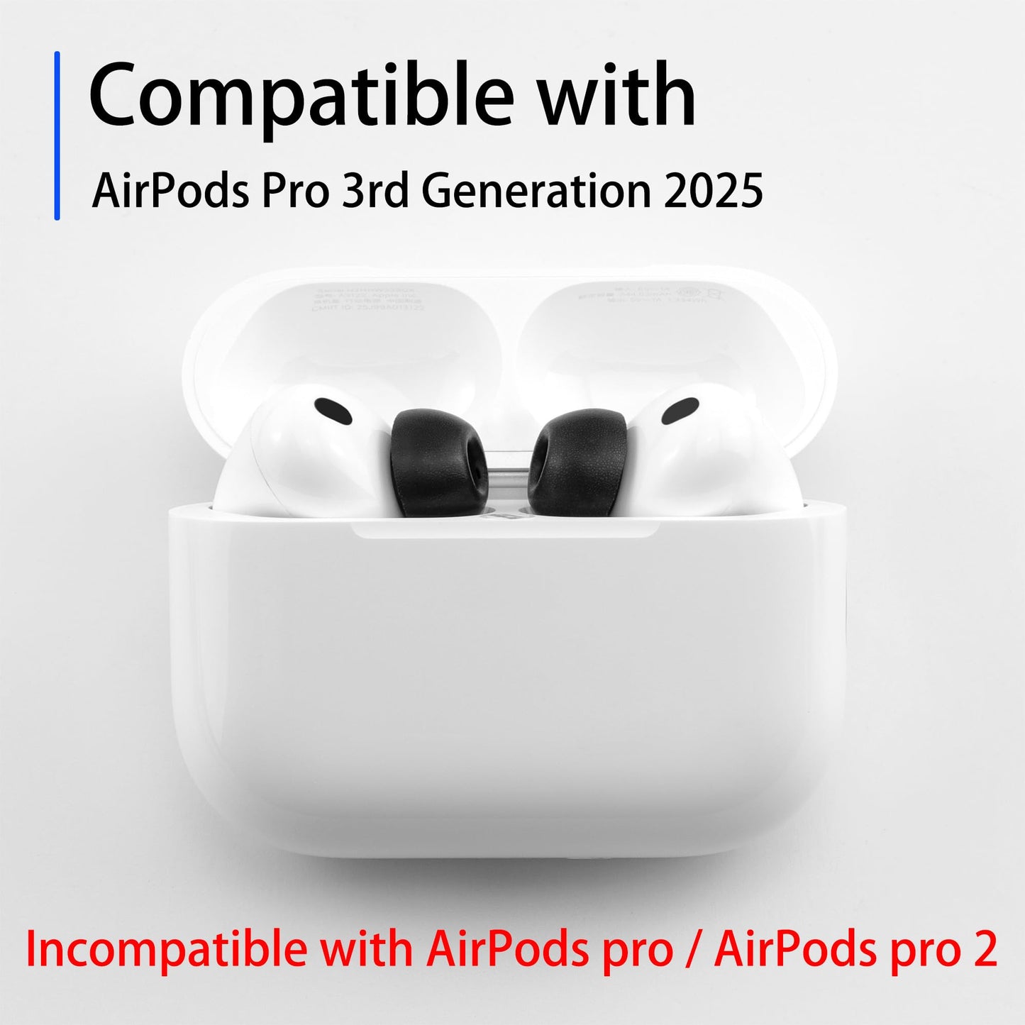 NANLANFAN Replacement Memory Foam Ear Tips for AirPods Pro 3 Earbuds, Ultimate Comfort, Compatible with AirPods Pro 3rd Generation 2025, 3 Pairs
