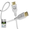 Pixio White 8K HDMI 2.1 Cable Ultra Certified Ultra High Speed 10FT 8K 60Hz 4K 120Hz Nylon Braided Gold Plated Connector Anti-Breakage HDR10+ DTS eARC