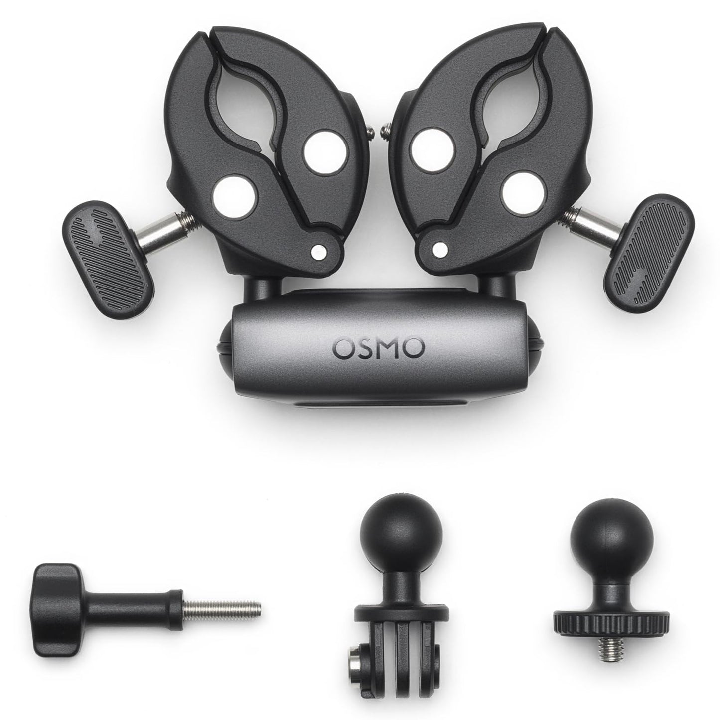 Osmo Dual Heavy-Duty Clamp, Compatibility:Osmo 360, Osmo Action 3, Osmo Action 4, Osmo Action 5 Pro, Osmo Nano