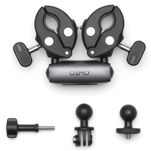 Osmo Dual Heavy-Duty Clamp, Compatibility:Osmo 360, Osmo Action 3, Osmo Action 4, Osmo Action 5 Pro, Osmo Nano