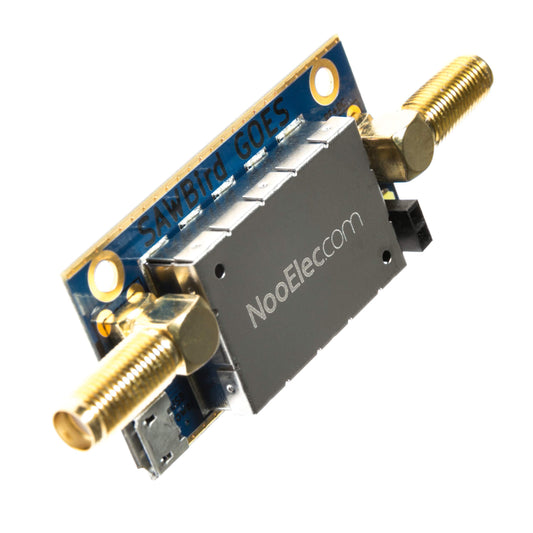 Nooelec SAWbird GOES Barebones - Premium Dual Ultra-Low Noise Amplifier (LNA) & Saw Filter Module for NOAA (GOES/LRIT/HRIT/HRPT) Applications. 1688MHz