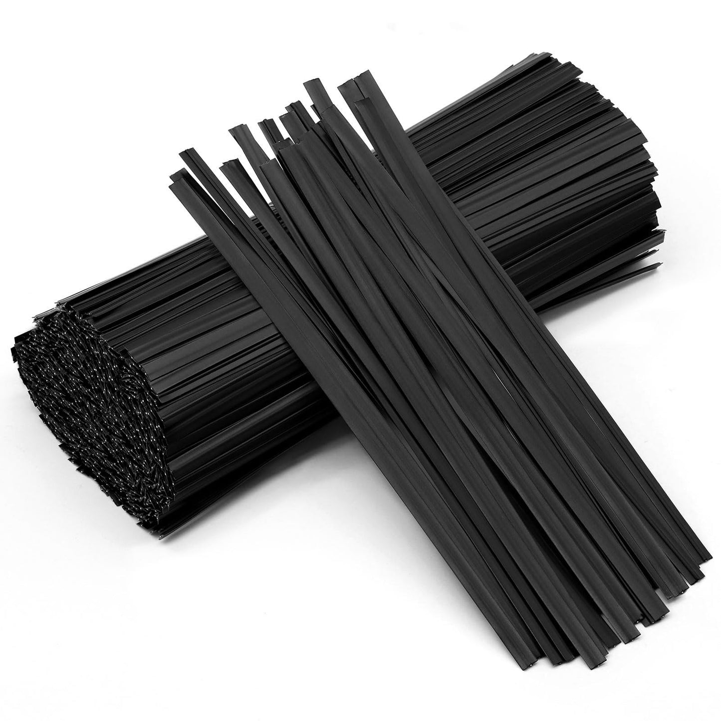 400 Pcs Twist Ties for Bags 5" Cable Ties Bag Twist Ties for Cord Twist Bread Ties Reusable Black Plastic Coated Ties Heavy Duty Bread Ties Twist Wire