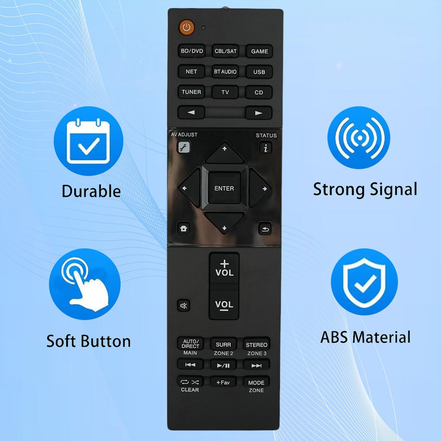 Replacement Remote Control for Pioneer RC-974R VSX-934 RC-977R 7.2-ch Network AV Receiver