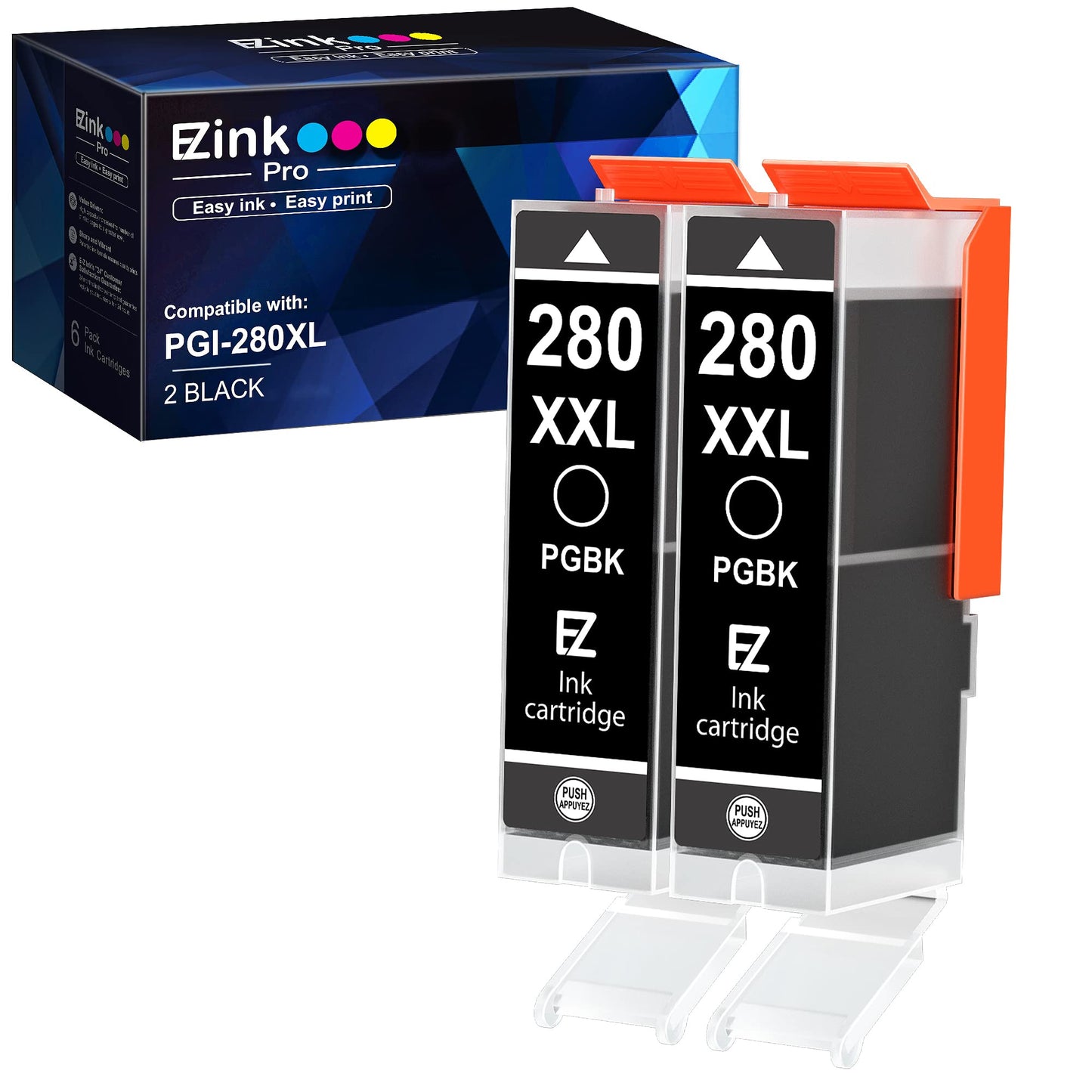 E-Z Ink Pro 280XXL Compatible Ink Cartridge Replacement for Canon PGI-280XXL PGI 280 XXL Compatible with PIXMA TR7520 TR8520 TS6120 TS6220 TS8120