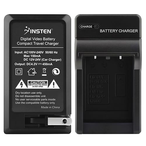 Nikon EN-EL10 AC / DC Replacement Battery Charger Set for Nikon CoolPix S200 / S210 / S220 / S230 / S3000 / S4000 / S500 / S510 / S520 / S570 / S60