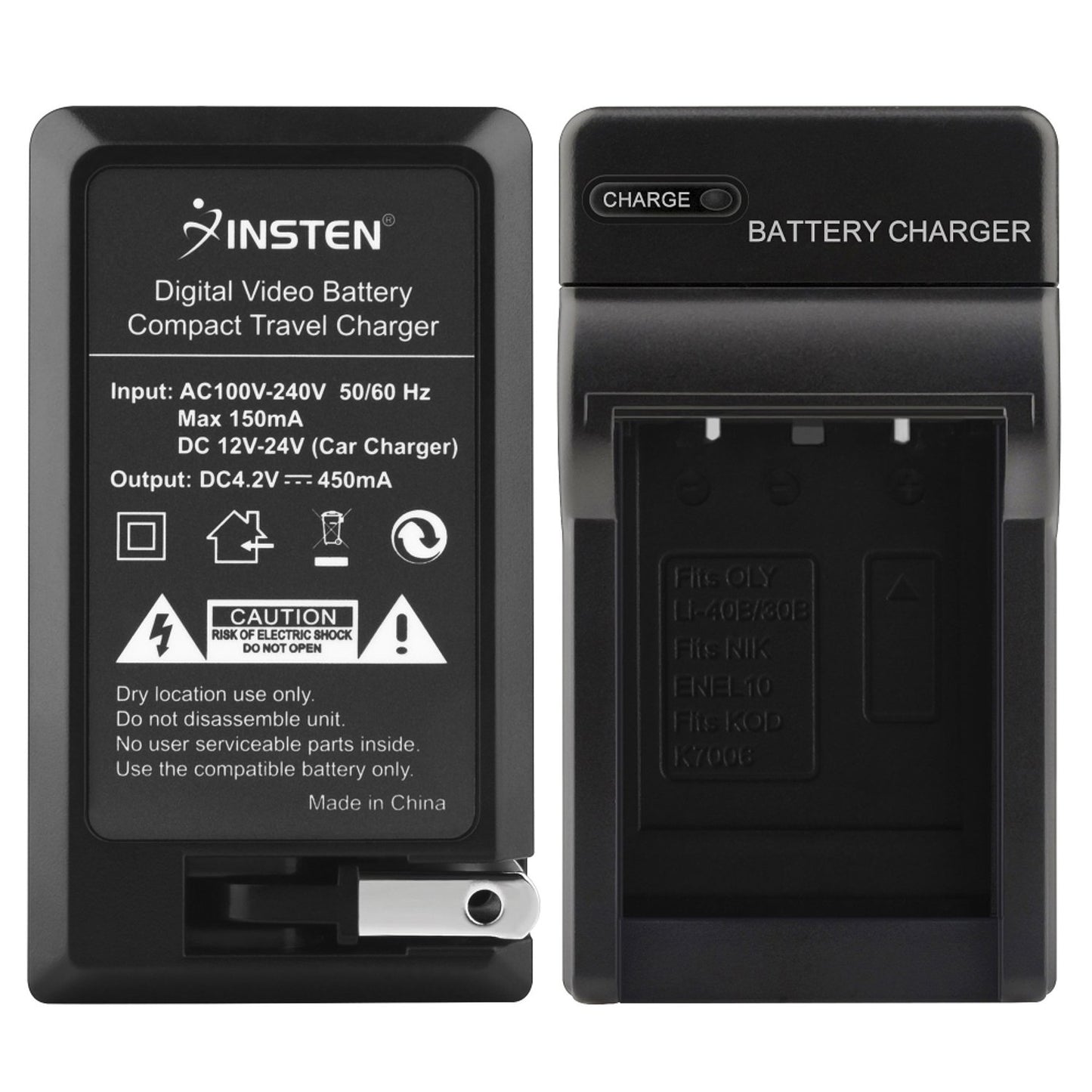 Nikon EN-EL10 AC / DC Replacement Battery Charger Set for Nikon CoolPix S200 / S210 / S220 / S230 / S3000 / S4000 / S500 / S510 / S520 / S570 / S60