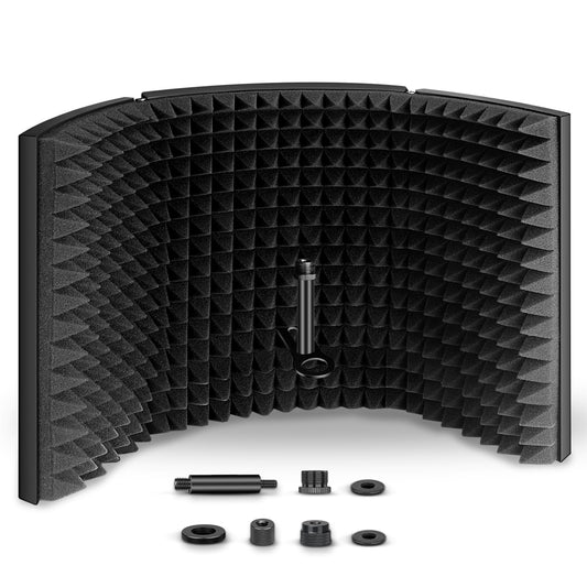 Aokeo Professional Studio Recording Microphone Isolation Shield,Suitable for Blue Yeti and Any Condenser Microphone Recording Equipment?AO-403?