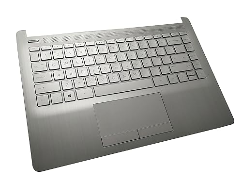 Laptop Keyboard Compatible for HP 14s-dk 14Z-DK 14s-cf 14s-cr 14-CF 14-CF0013DX 14-DK 14-DK0002DX 14-DK0028WM US Layout with Palmrest Upper Cover Case