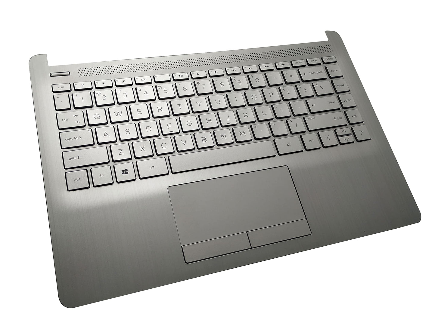 Laptop Keyboard Compatible for HP 14s-dk 14Z-DK 14s-cf 14s-cr 14-CF 14-CF0013DX 14-DK 14-DK0002DX 14-DK0028WM US Layout with Palmrest Upper Cover Case