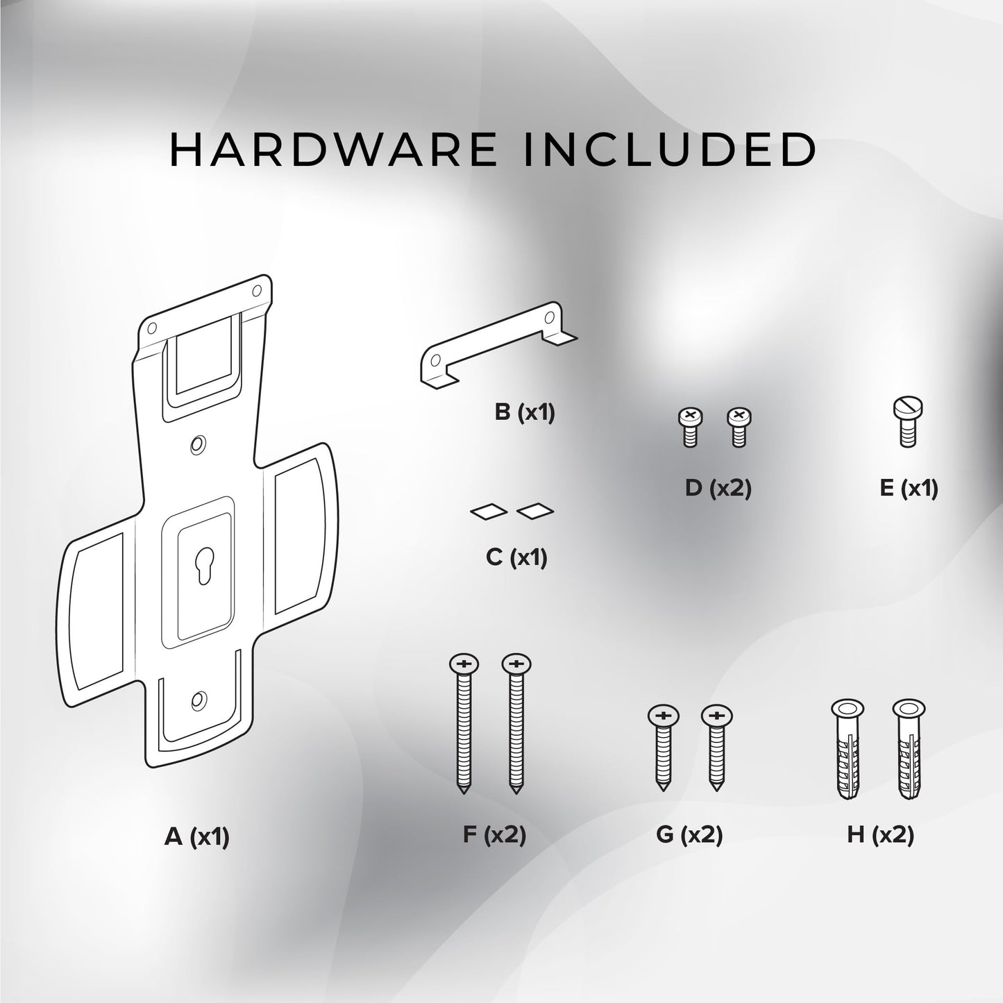 HumanCentric Wall Mount Compatible with Sonos Amp Speaker, Mounting Bracket for Wireless Amplifier, Mount in Any Direction on Wall Under TV, Floating