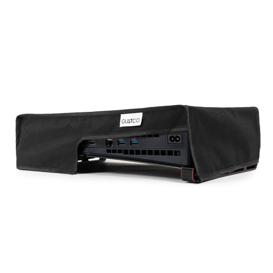 Glistco Horizontal Dust Cover for PS5 Slim Disc/Digital Edition, Anti-Scratch, Dust Protector, Black, S-PS5-DC