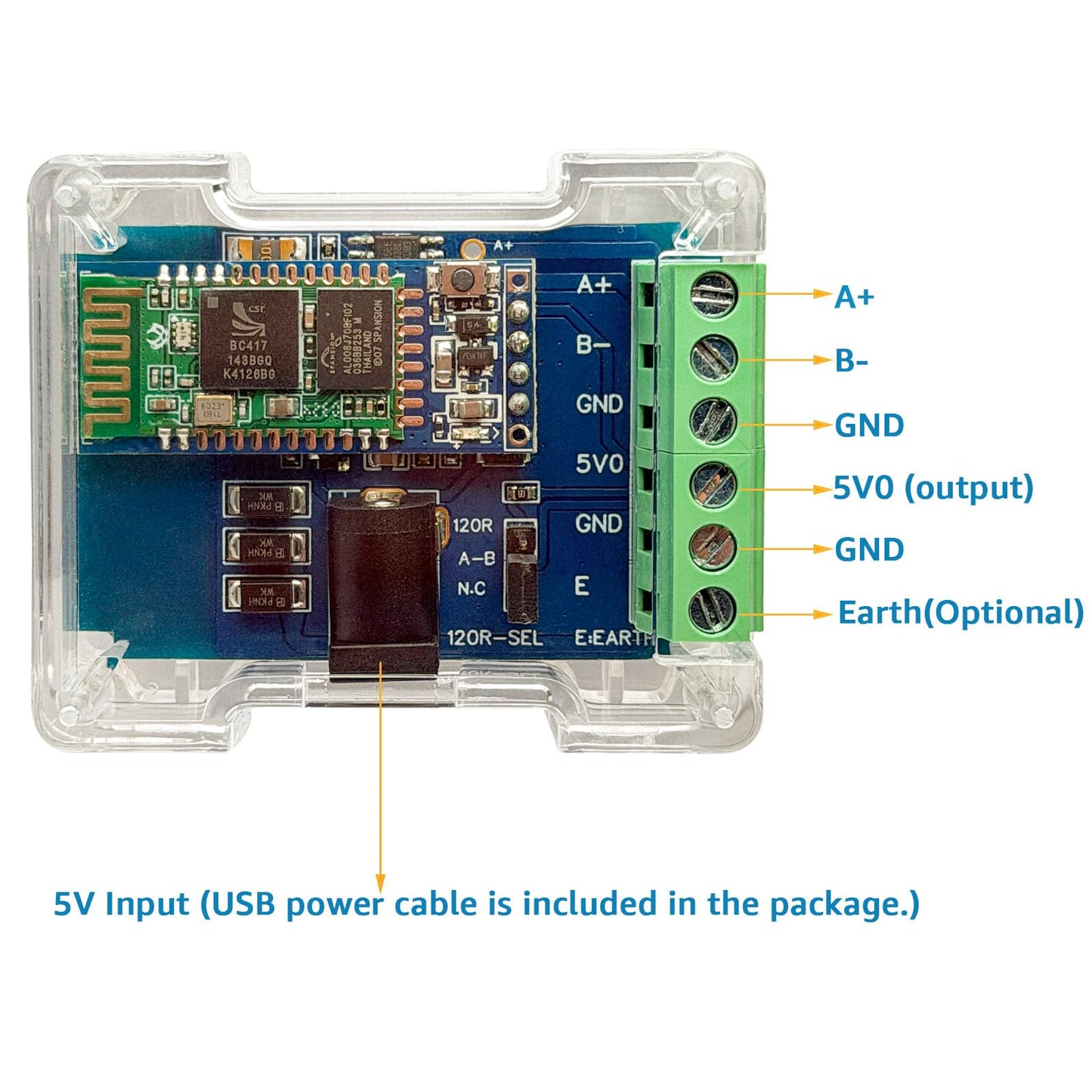 DSD TECH SH-B20 RS485 to Bluetooth SPP Adapter Support Android and Windows OS