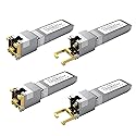 4PCS 10GBASE-T SFP+ RJ45 Copper Transceiver Module, Multi-Rate 1.25G/2.5G/5G/10G up to 30m - Compatible with TP-Link, Cisco SFP-10G-T-S, Ubiquiti