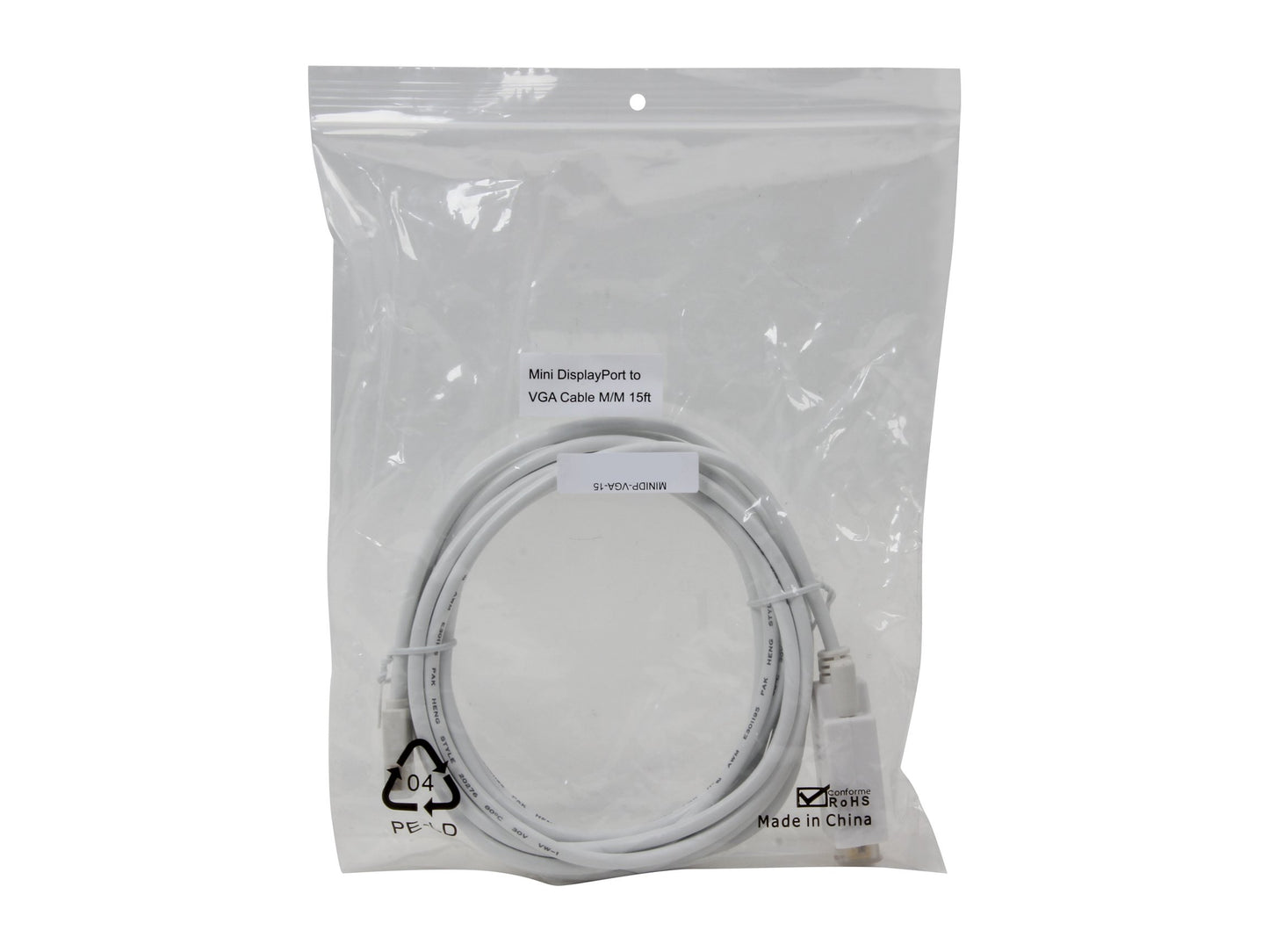 Nippon Labs MINIDP-VGA-10 10-Feet Mini Display Port Male to VGA Male 32AWG Cable, White