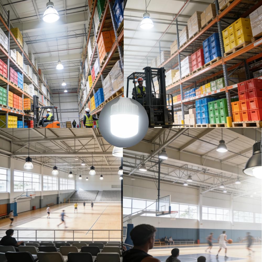 VELNEX High Watt LED Bulbs 250W-300W Equivalent, 35W Bright White 6000K