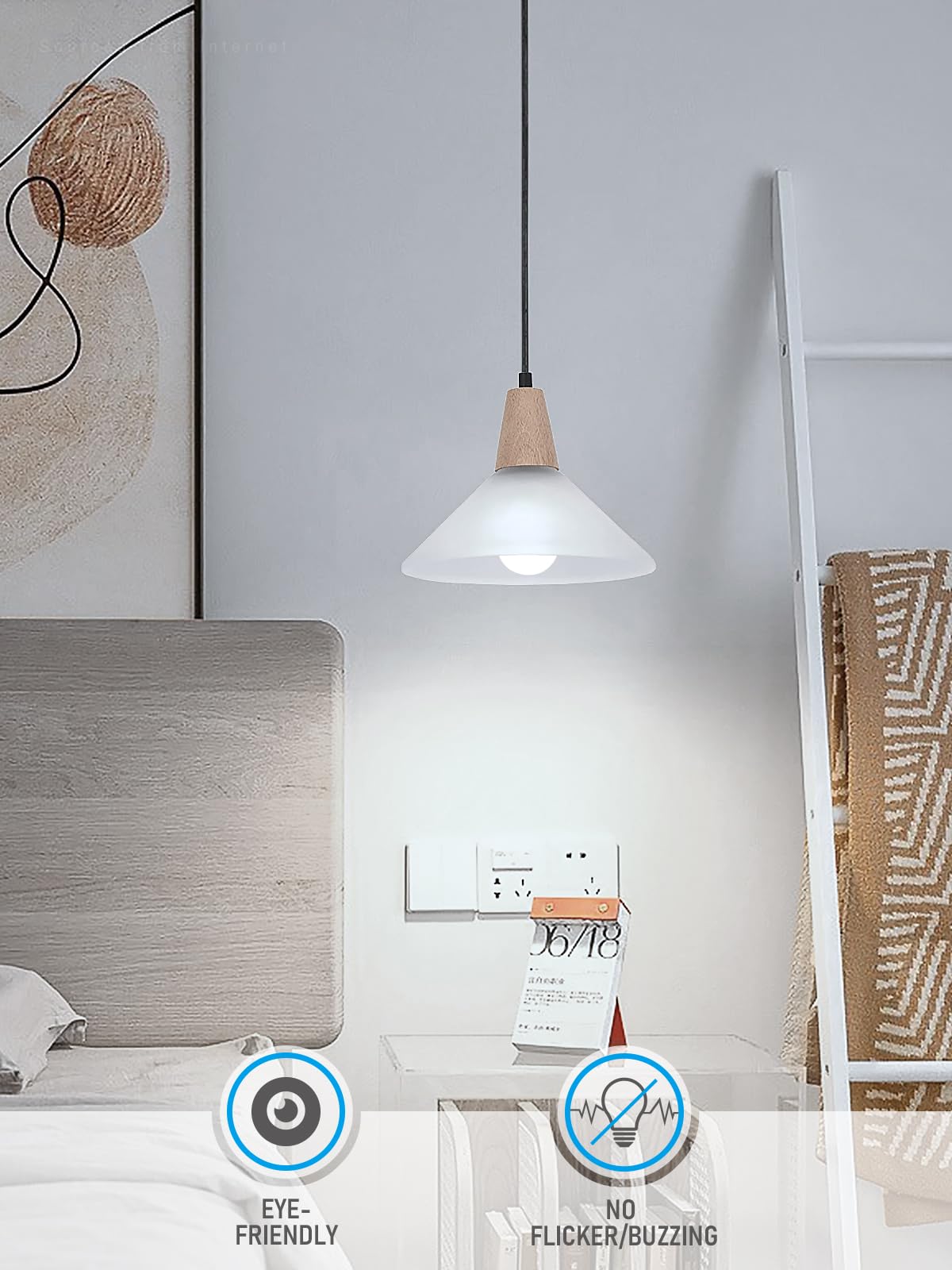 TORCHSTAR 6-Pack A19 LED Light Bulb 60W Equivalent, Dimmable, 5000K