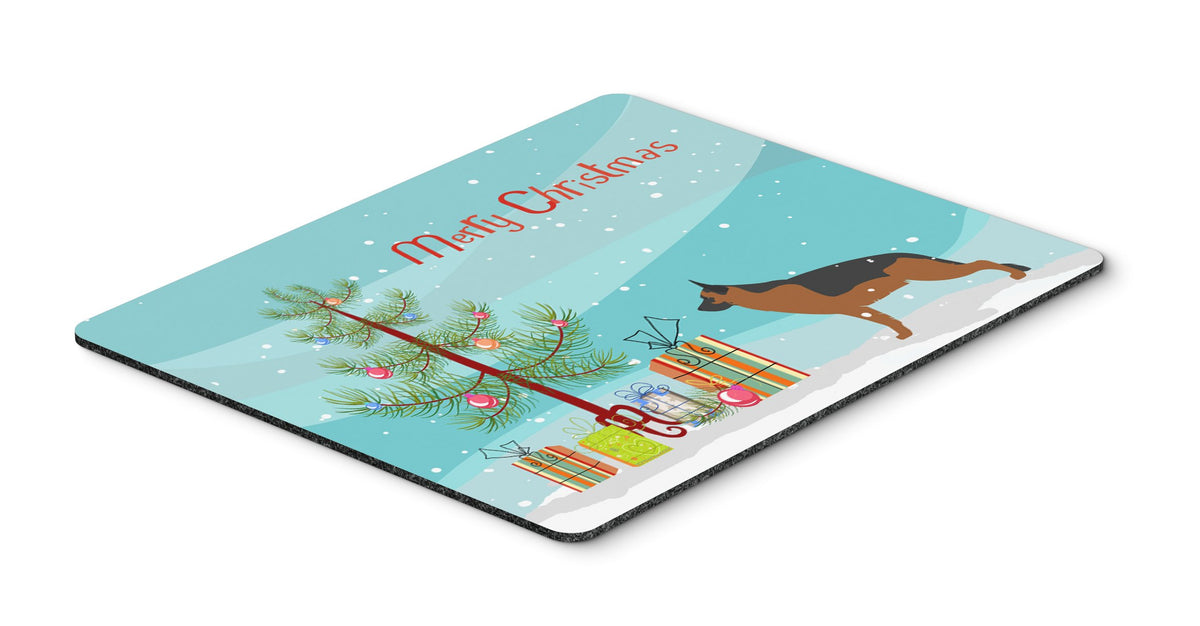 Caroline's Treasures BB2942MP German Shepherd Merry Christmas Tree Mouse Pad, Hot Pad or Trivet for Home Office Gaming Working Computers Laptop Mouse