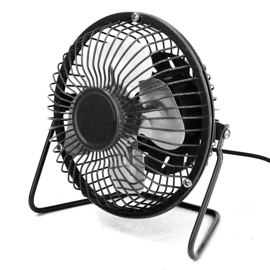 ZOMTOP 4’’ USB Mini Desk Fan - Quiet, Powerful and Metal (Black)