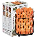 Himalayan Glow Pillar style Salt Basket Lamp with salt chunks, Himalayan Salt lamp with Touch Dimmer Control, Amber Glow, Idle for Home, Offices