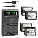 Kastar 4-Pack BP-808 Battery and LTD2 USB Charger Replacement for Canon VIXIA HG30, XA10, XA10 HD, FS10, FS11, FS20, FS21, FS22, FS31, FS40, FS100
