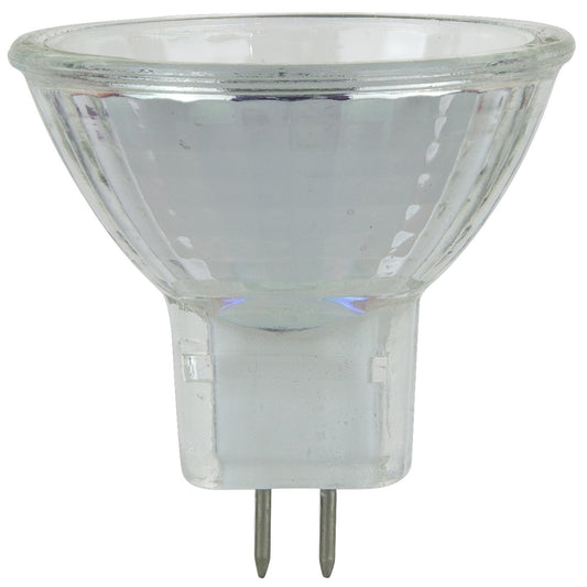 Sunlite 03455 MR11 Halogen Reflector Bulb, 10 Watt, 30° Narrow Flood, 6 Volt, 90 Lumens, 2000 Hour Life Span, Dimmable, GU4 Base, Cover Guard, 3200