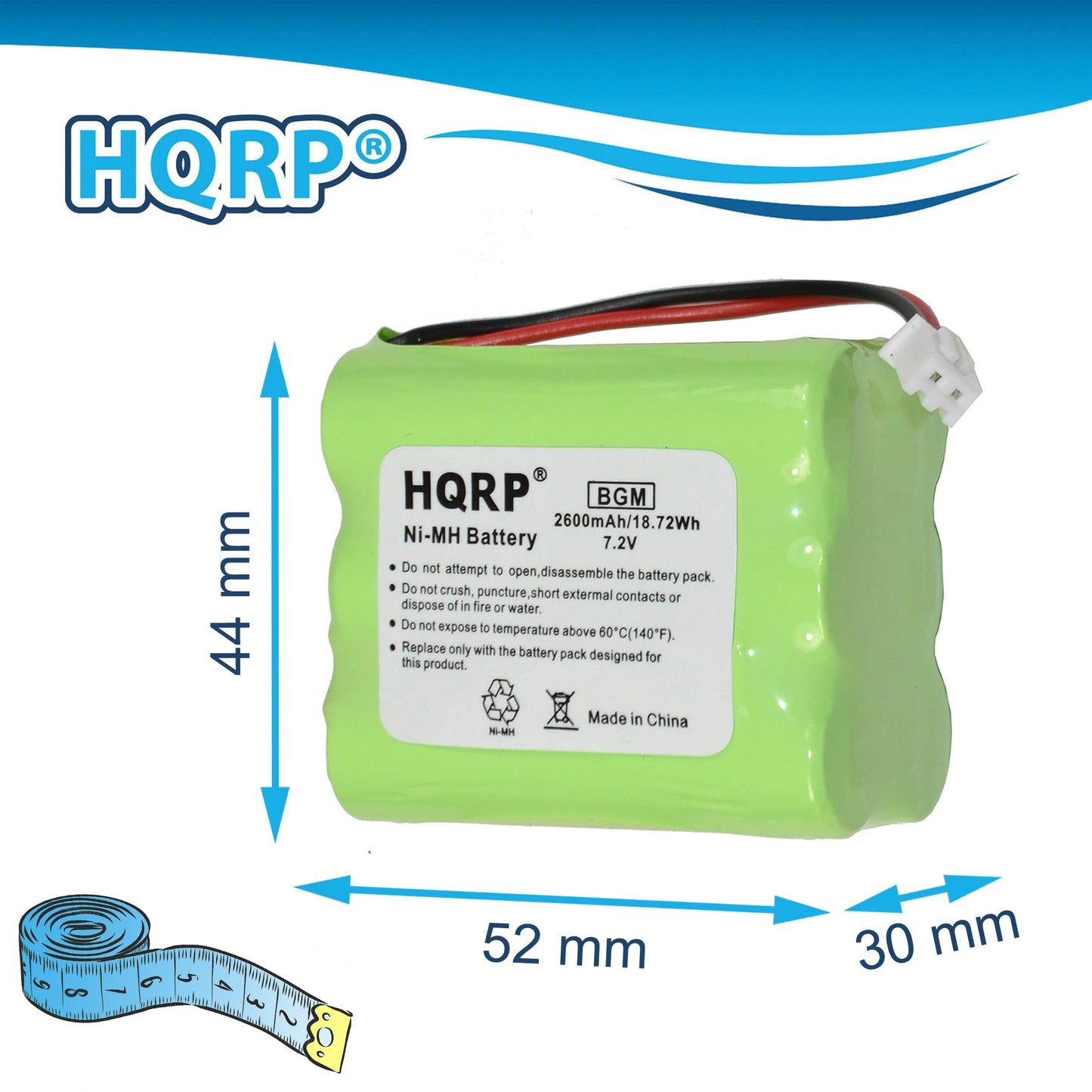 HQRP 7.2V Battery Compatible with CPI Panel Security System Alarm 6MR2000AAY4Z 6MR1600AAY4Z
