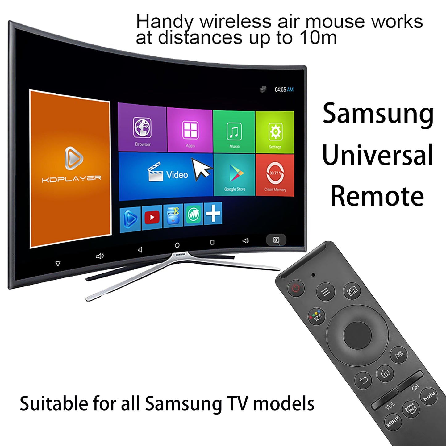 Joelrise Universal Remote Control for Samsung TVs - Compatible with Frame, Crystal UHD, Neo QLED, OLED, 4K, and 8K Smart TVs - Works with Netflix