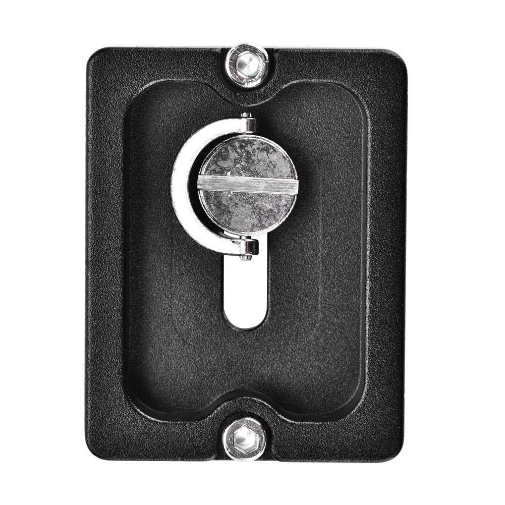 Aluminum Alloy Quick Release Plate with 1/4inch Screw Mount for Arca Benro Monopod Tripod Ball Head SLR Camera, Black(PU50)
