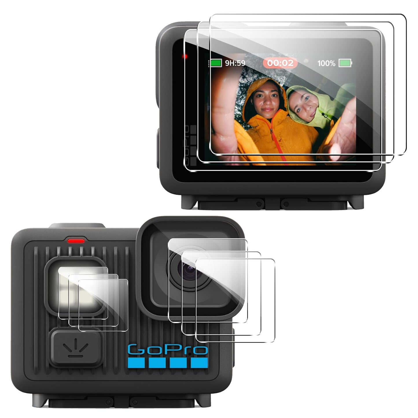 Suttkue for GoPro Lit Hero screen protector Tempered Glass flim ?Camera Lens Protector Tempered Glass,High Definition Clear,Case