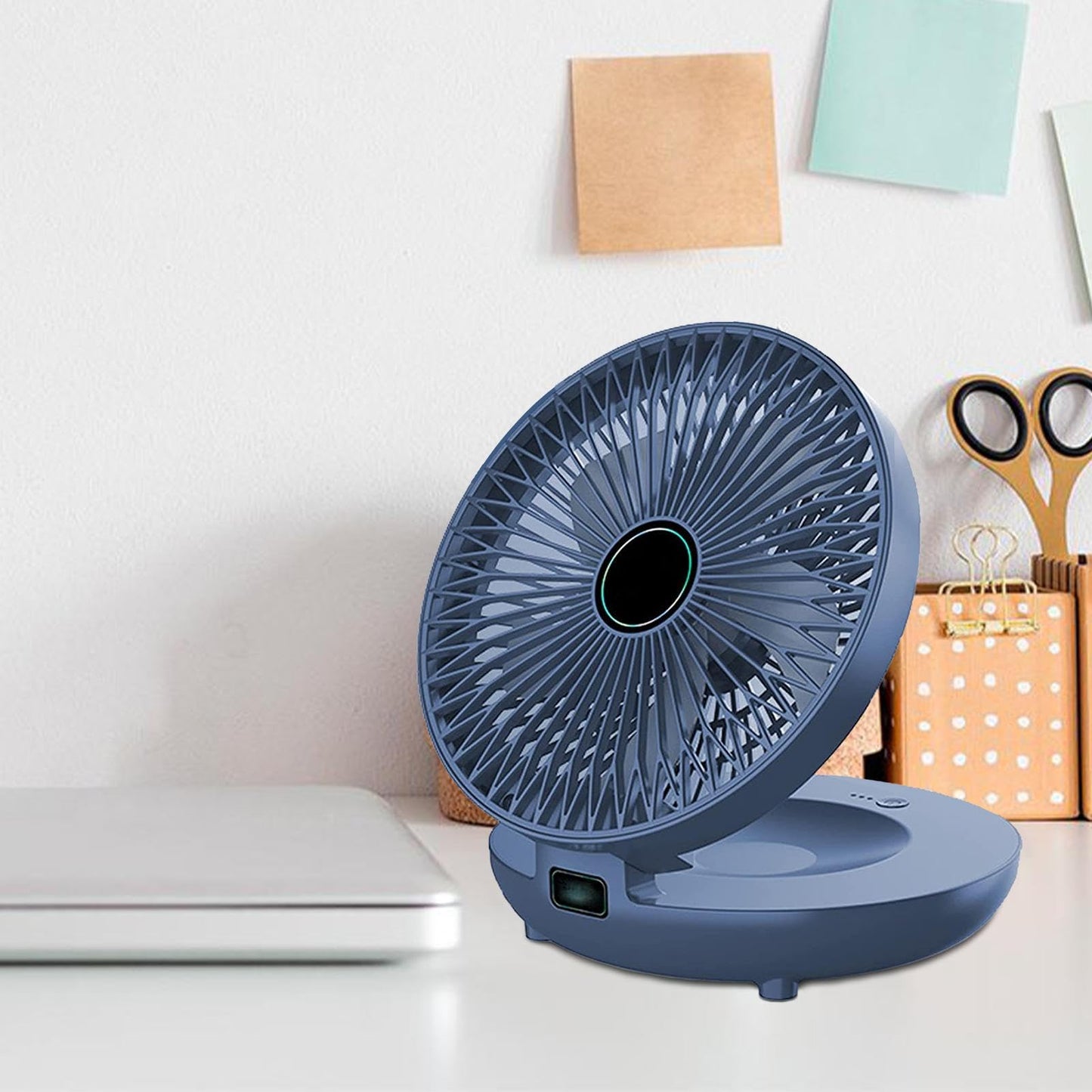 Hoghaki 2023 Household -Use Kitchen Fan, Table Fan, Rechargeable Wall Mount Fan, 90 ° Foldable 3-Speed Portable Desktop Fan, Wall-Mounted Desktop Fan